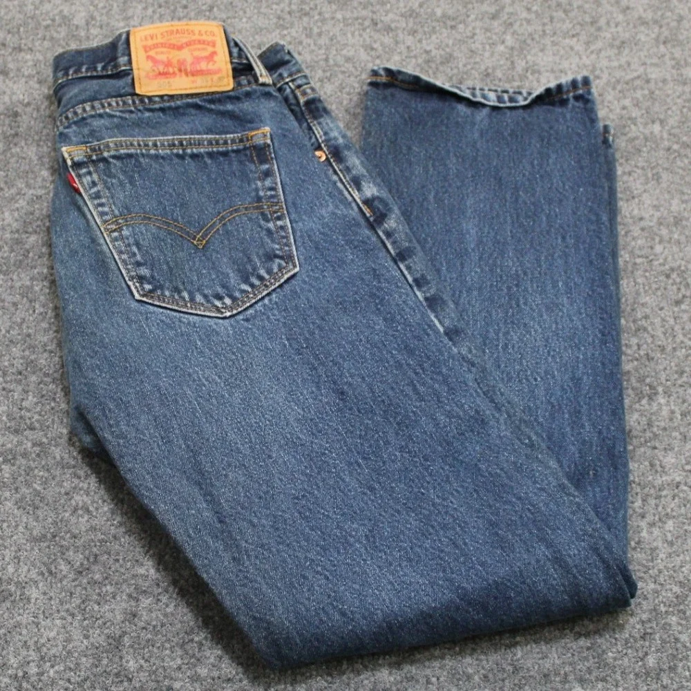 Levi's 505 Regular Fit Jeans W33 L32 Blue‎ Denim Pants